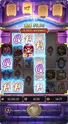 Spirited Wonders · Pemeriksaan deretan lentera pengali dan susunan simbol pada kisi beratap kuil.